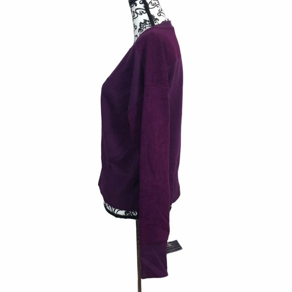 Champion Women's Long-Sleeve Venetian Purple Heritage Herringbone Sweatshirt XS - Picture 4 of 9